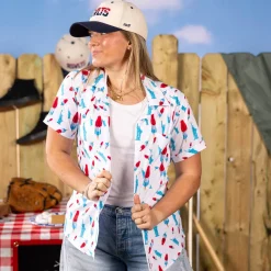 Short Sleeve Shirts|Americana|RSVLTS America Pops & Freedom – Women's KUNUFLEX Short Sleeve Shirt (Legends Edition)