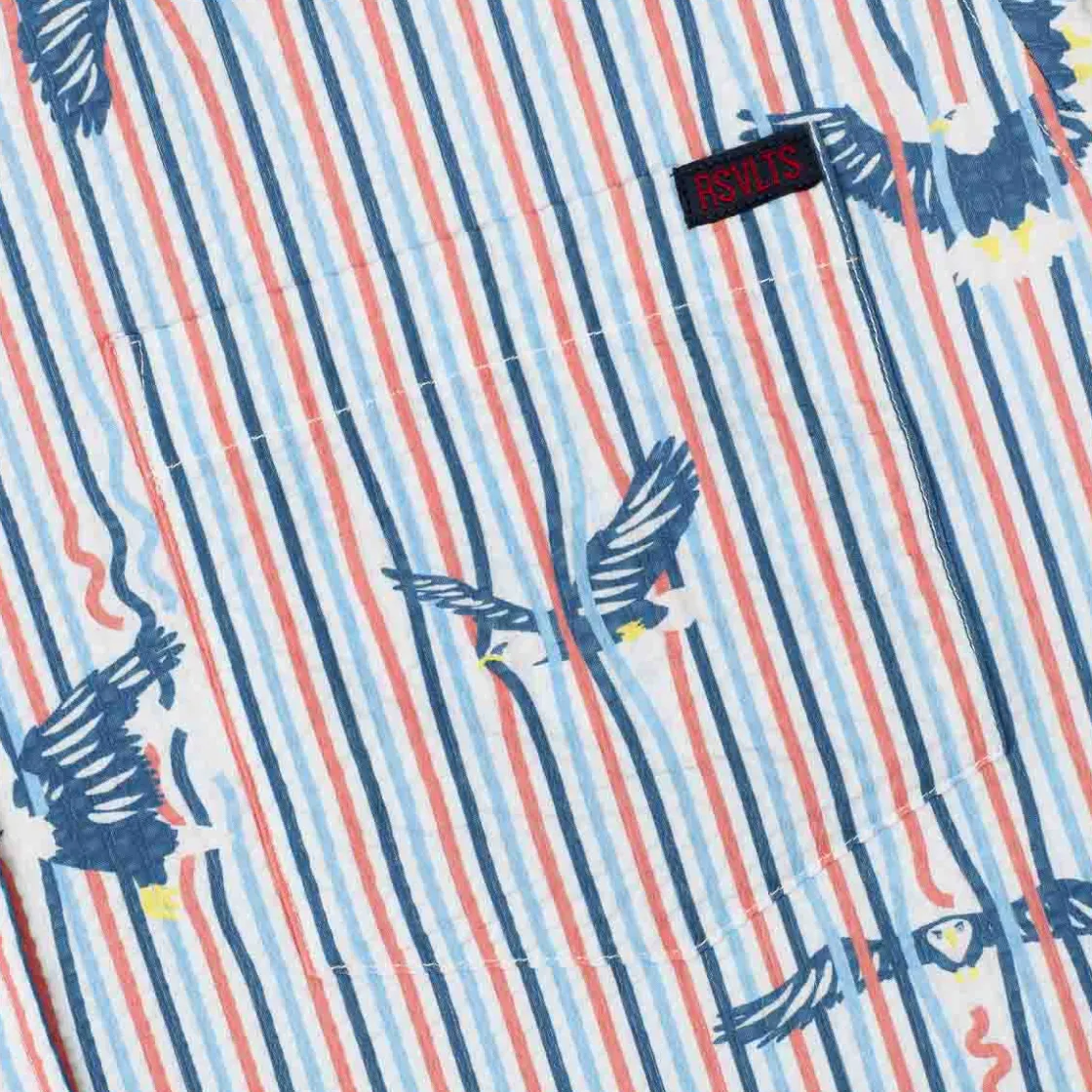 Short Sleeve Shirts|Americana|RSVLTS America's Got Talons – Stretch Seersucker Short Sleeve Shirt
