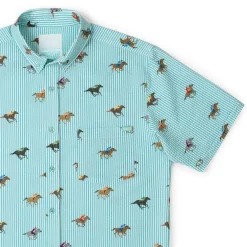 Short Sleeve Shirts|Seersucker|RSVLTS And They're Off! – Stretch Seersucker Short Sleeve Shirt