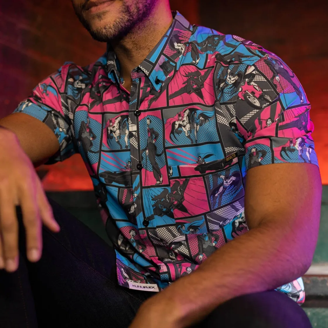 Paging Mr. Morrow|Dc|Batman "Funny Papers" – KUNUFLEX Short Sleeve Shirt