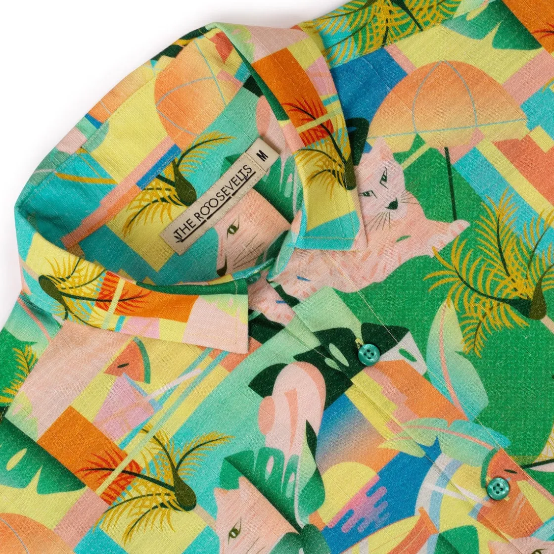 Short Sleeve Shirts|Bamboo|RSVLTS Big Cat Cabana – Bamboo Short Sleeve Shirt