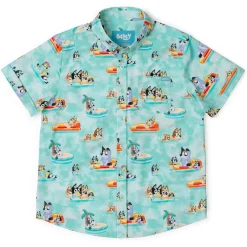 Bluey|Youth (5-11)|Bluey "Everybody in the Pool" – Youth KUNUFLEX Short Sleeve Shirt