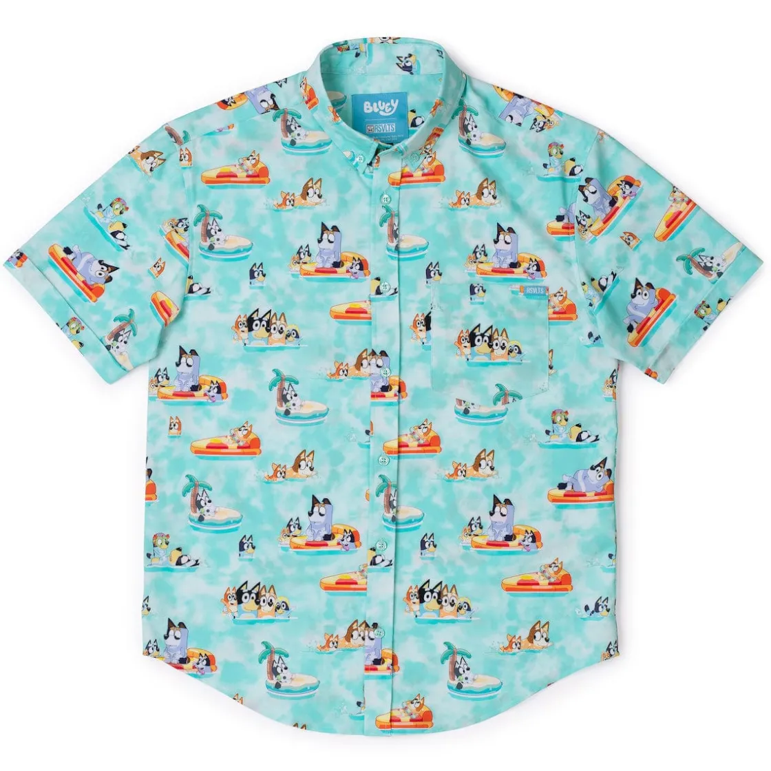 Bluey|Matching Sets|Bluey "Everybody in the Pool" – KUNUFLEX Short Sleeve Shirt