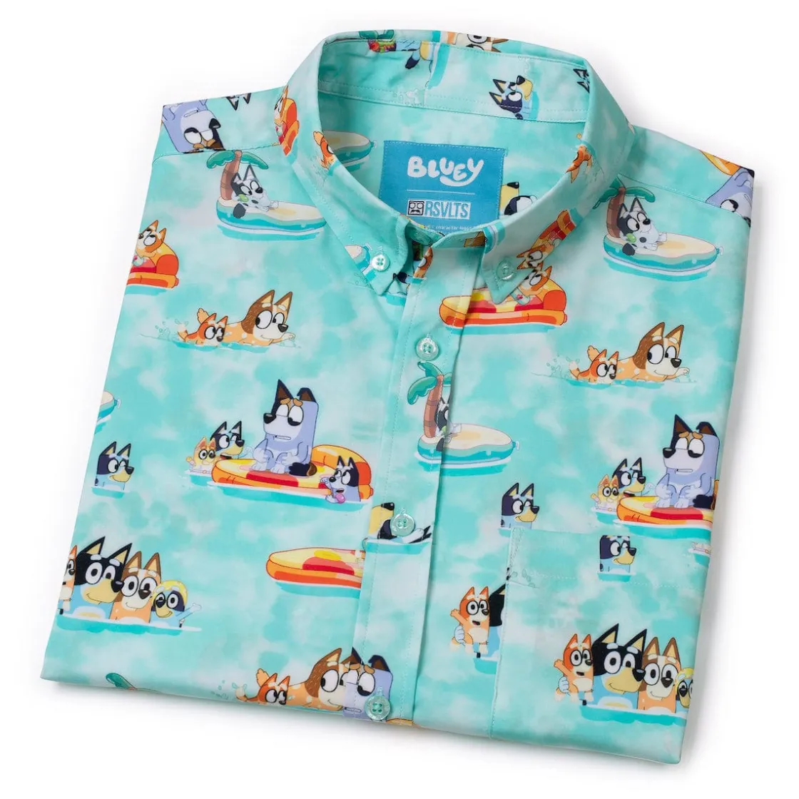 Bluey|Matching Sets|Bluey "Everybody in the Pool" – KUNUFLEX Short Sleeve Shirt