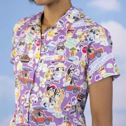 Bluey|Bluey "Let's Motor" – Women's KUNUFLEX Short Sleeve Shirt