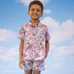 Bluey|Youth (5-11)|Bluey "Let's Motor" – Youth KUNUFLEX Short Sleeve Shirt