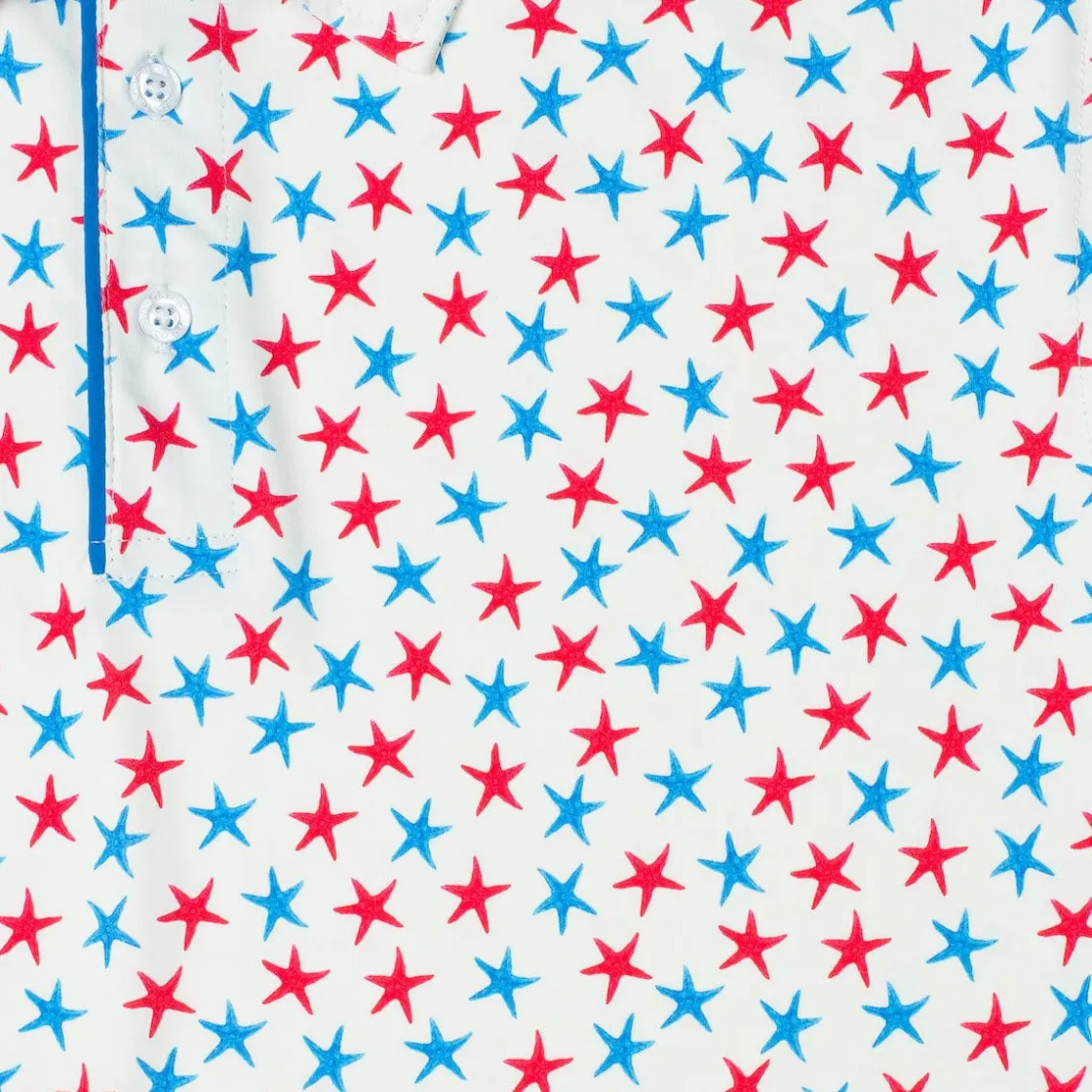 Polos|Originals|Breakfast Balls ® "Starfish Spangled" – All-Day Polo