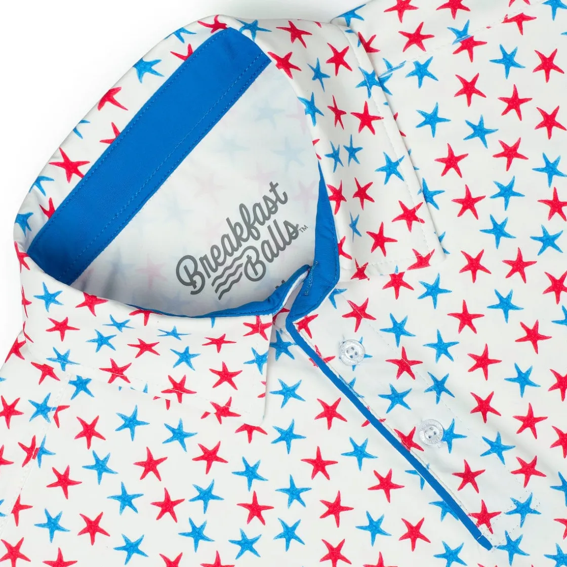Polos|Originals|Breakfast Balls ® "Starfish Spangled" – All-Day Polo