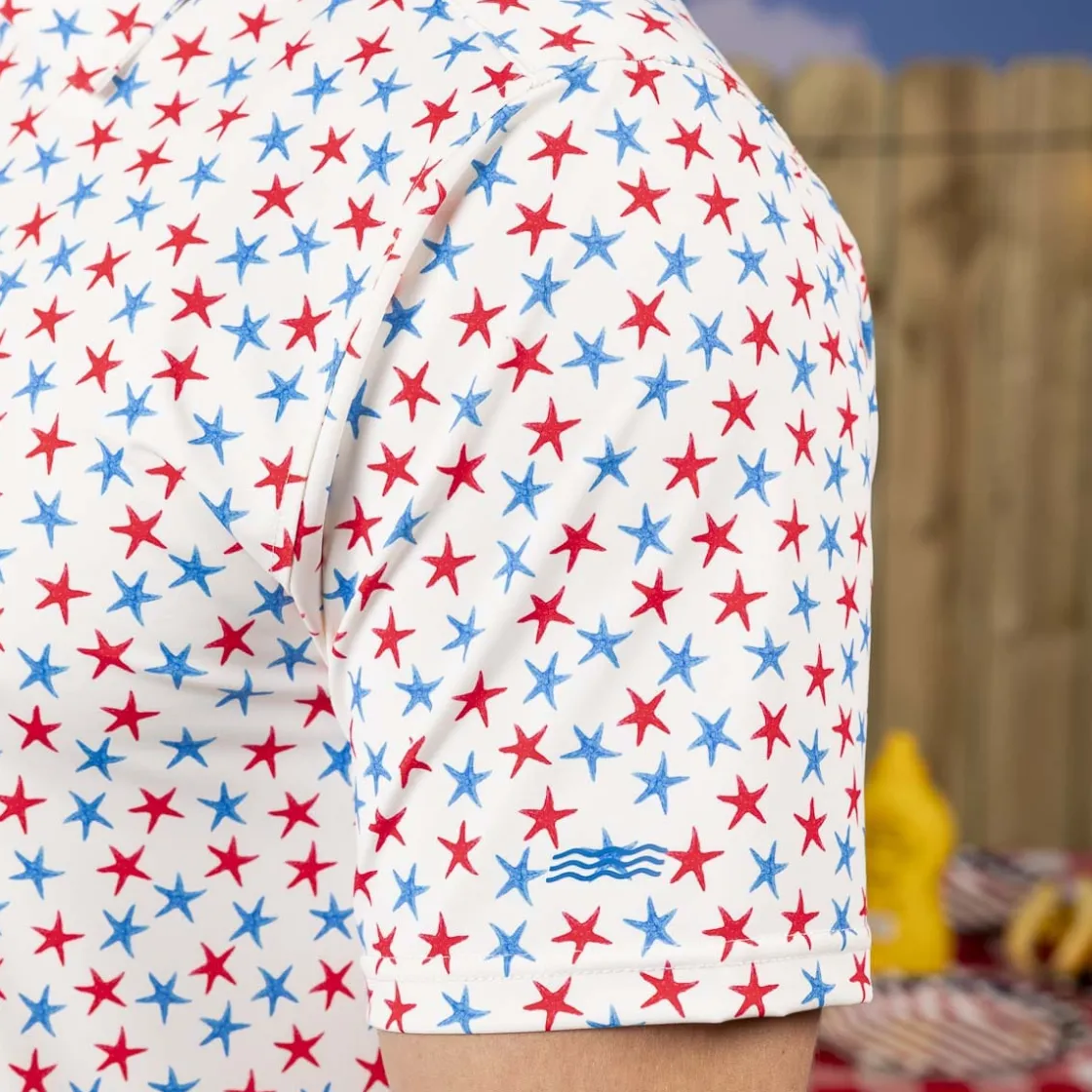 Polos|Originals|Breakfast Balls ® "Starfish Spangled" – All-Day Polo