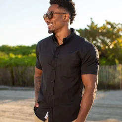 Short Sleeve Shirts|Short Sleeves|RSVLTS Cabana Collection “Black Sand Beach” – KUNUFLEX Short Sleeve Shirt