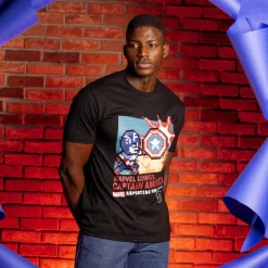 Captain America|Marvel|Marvel Captain America "Pixel Patriot" – Crewneck Tee