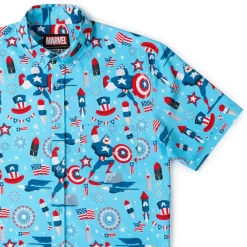Captain America|Marvel|Marvel Captain America "Rogers Red Glare" – KUNUFLEX Short Sleeve Shirt