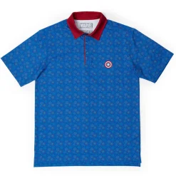 Greatest Hits|Captain America|Marvel Captain America “Stars, Stripes, and Shields” – All-Day Polo