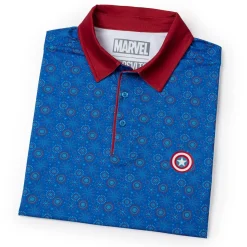 Greatest Hits|Captain America|Marvel Captain America “Stars, Stripes, and Shields” – All-Day Polo