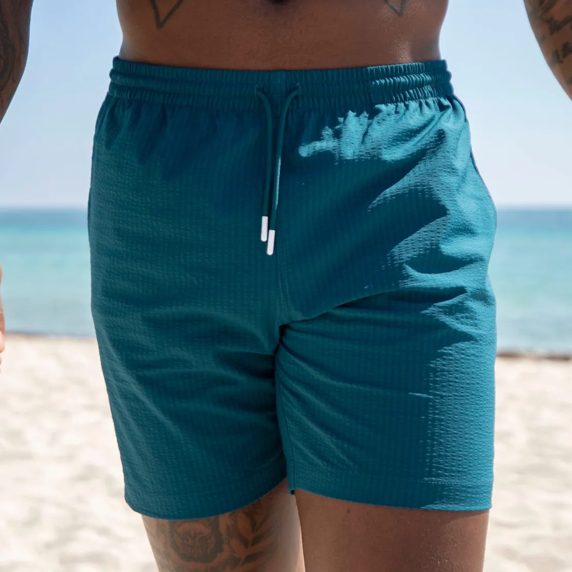 Shorts|Seersucker|RSVLTS Chesapeake Bay – Stretch Seersucker Hybrid Shorts