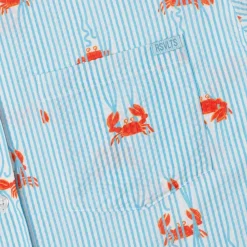 Short Sleeve Shirts|Seersucker|RSVLTS Crabs – Stretch Seersucker Short Sleeve Shirt