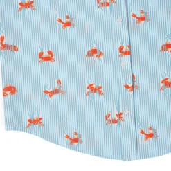 Short Sleeve Shirts|Seersucker|RSVLTS Crabs – Stretch Seersucker Short Sleeve Shirt