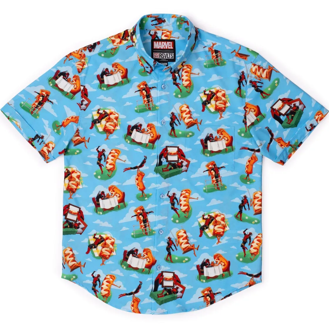 Deadpool|Marvel|Marvel Deadpool "Chimichanga Dreams" – KUNUFLEX Short Sleeve Shirt