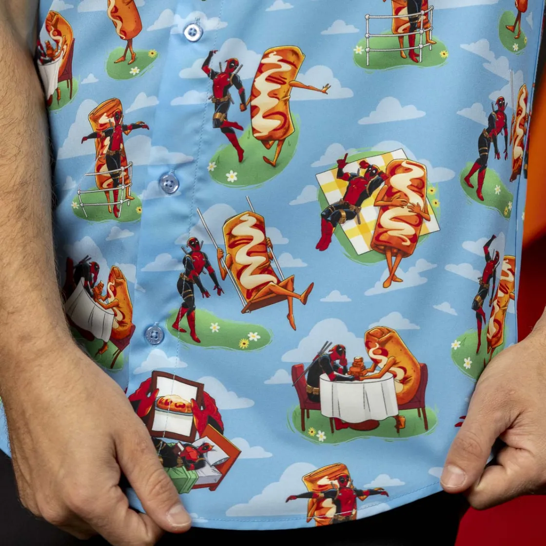 Deadpool|Marvel|Marvel Deadpool "Chimichanga Dreams" – KUNUFLEX Short Sleeve Shirt