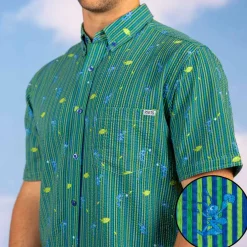 Disney & Pixar|Disney|Disney and Pixar A Bug's Life "It's an Ant Thing" – Stretch Seersucker Short Sleeve Shirt