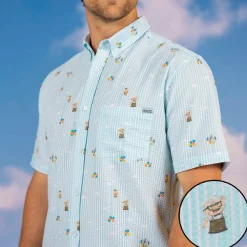Up|Disney & Pixar|Disney and Pixar Up "Going Up!" – Stretch Seersucker Short Sleeve Shirt