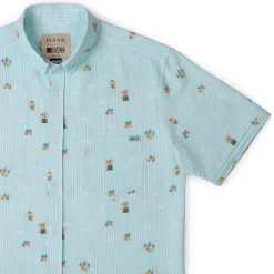 Up|Disney & Pixar|Disney and Pixar Up "Going Up!" – Stretch Seersucker Short Sleeve Shirt