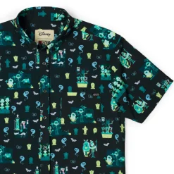 Haunted Mansion|Disney|Disney ’s Haunted Mansion “Grim Grinning Graveyard” – KUNUFLEX Short Sleeve Shirt