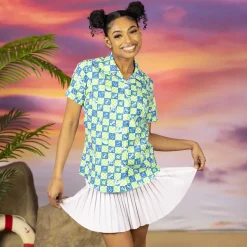 Lilo & Stitch|Disney|Disney 's Lilo & Stitch "Galactic Groovin'"  – Women's KUNUFLEX Short Sleeve Shirt