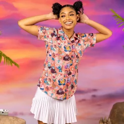 Lilo & Stitch|Disney|Disney 's Lilo & Stitch "Ohana Means Family" – Women's KUNUFLEX Short Sleeve Shirt