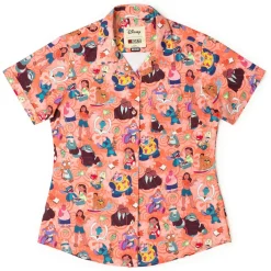 Lilo & Stitch|Disney|Disney 's Lilo & Stitch "Ohana Means Family" – Women's KUNUFLEX Short Sleeve Shirt
