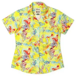 Lilo & Stitch|Disney|Disney 's Lilo & Stitch "Tropical Troublemaker" – Women's KUNUFLEX Short Sleeve Shirt