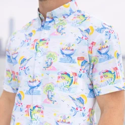 Short Sleeve Shirts|Short Sleeves|RSVLTS Drinking Like Fish – KUNUFLEX Short Sleeve Shirt