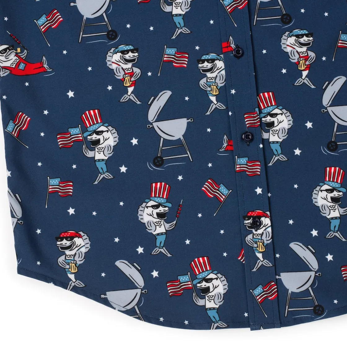 Short Sleeve Shirts|Americana|RSVLTS Fins & Freedom – KUNUFLEX Short Sleeve Shirt