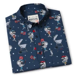 Short Sleeve Shirts|Americana|RSVLTS Fins & Freedom – KUNUFLEX Short Sleeve Shirt