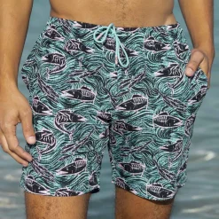 Shorts|Matching Sets|RSVLTS Fishies – Stretch Seersucker Hybrid Shorts