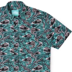 Short Sleeve Shirts|Matching Sets|RSVLTS Fishies – Stretch Seersucker Short Sleeve Shirt
