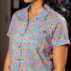 Short Sleeve Shirts|Rsvlts|RSVLTS Flower Ballad – Women's KUNUFLEX Short Sleeve Shirt