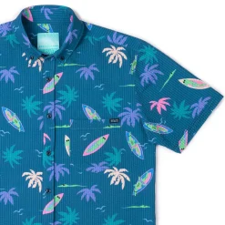 Short Sleeve Shirts|Matching Sets|RSVLTS Gator Rays – Stretch Seersucker Short Sleeve Shirt