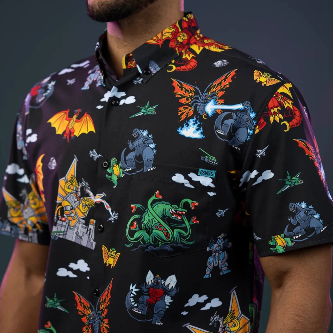 Godzilla|Short Sleeves|Godzilla "Kaiju Chaos 2.0" – KUNUFLEX Short Sleeve Shirt