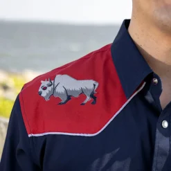 Short Sleeve Shirts|Americana|RSVLTS Great White Buffalo – Roper Short Sleeve Shirt