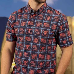 Short Sleeve Shirts|Americana|RSVLTS Grillaxin’ – KUNUFLEX Short Sleeve Shirt