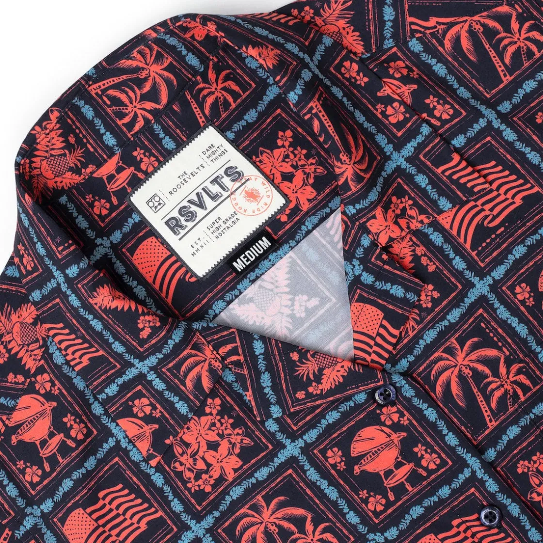 Short Sleeve Shirts|Americana|RSVLTS Grillaxin’ – Women's KUNUFLEX Short Sleeve Shirt