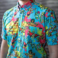 Wwe|Paging Mr. Morrow|WWE Hulk Hogan vs. Ultimate Warrior – KUNUFLEX Short Sleeve Shirt