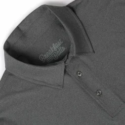 Polos|Basics|Breakfast Balls Iron Gate Melange – Commuter Long Sleeve Polo