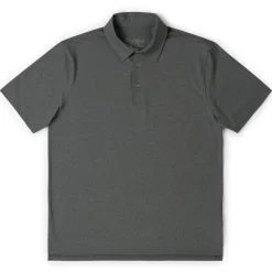 Polos|Basics|Breakfast Balls Iron Gate Melange – Commuter Short Sleeve Polo