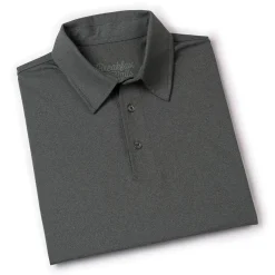 Polos|Basics|Breakfast Balls Iron Gate Melange – Commuter Short Sleeve Polo