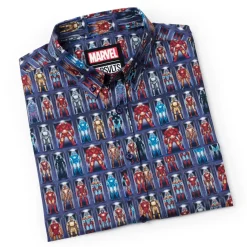 Iron Man|Marvel|Marvel Iron Man “Hall of Armor” – KUNUFLEX Short Sleeve Shirt