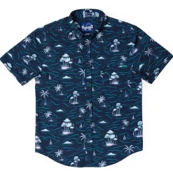 Short Sleeve Shirts|Short Sleeves|RSVLTS Isle Be Surfing (Navy Blue) – KUNUFLEX Short Sleeve Shirt (Final Sale)