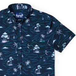 Short Sleeve Shirts|Short Sleeves|RSVLTS Isle Be Surfing (Navy Blue) – KUNUFLEX Short Sleeve Shirt (Final Sale)