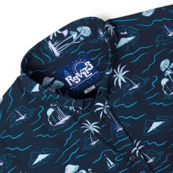 Short Sleeve Shirts|Short Sleeves|RSVLTS Isle Be Surfing (Navy Blue) – KUNUFLEX Short Sleeve Shirt (Final Sale)